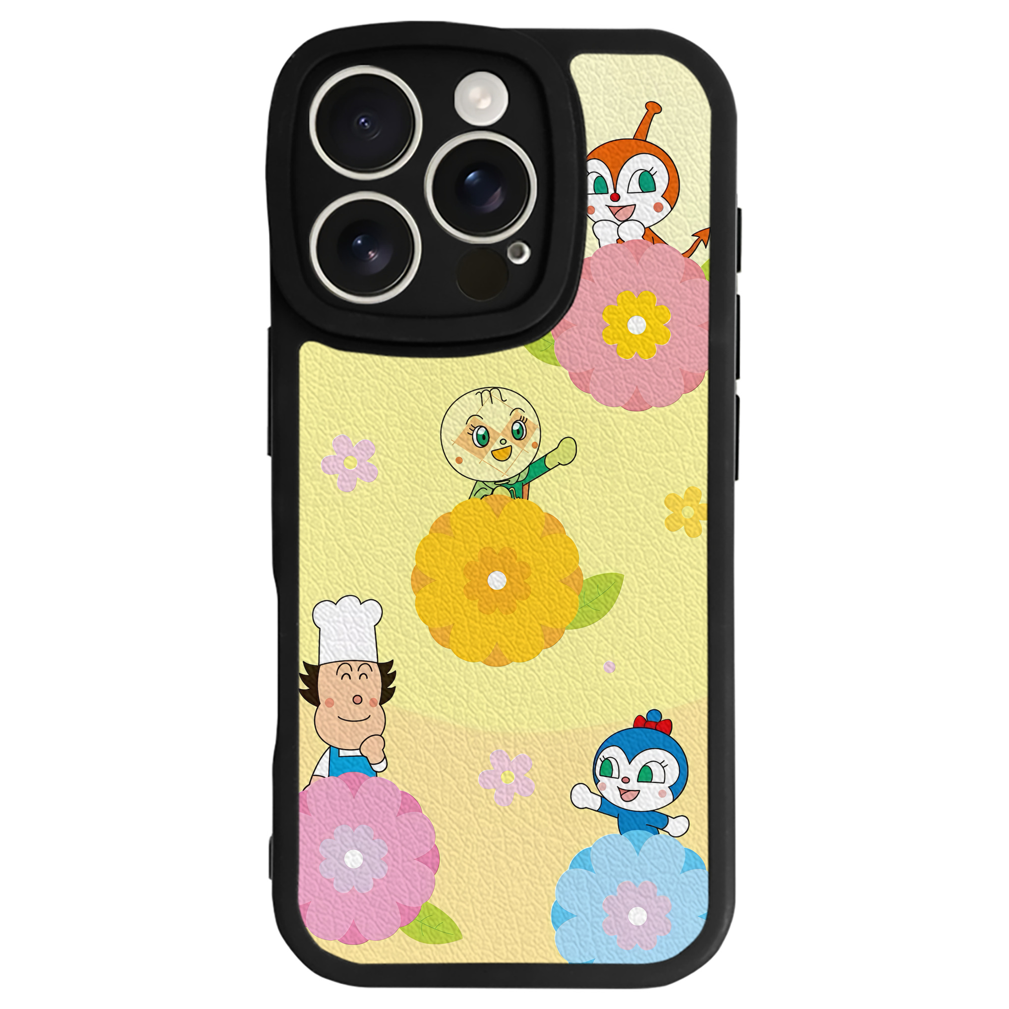 （画像用） アンパンマン Anpanman 【iPhone 16シリーズ対応】シリコンスマホケース（レザー調） 材質：シリコン